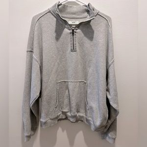Aerie grey half zip pull over